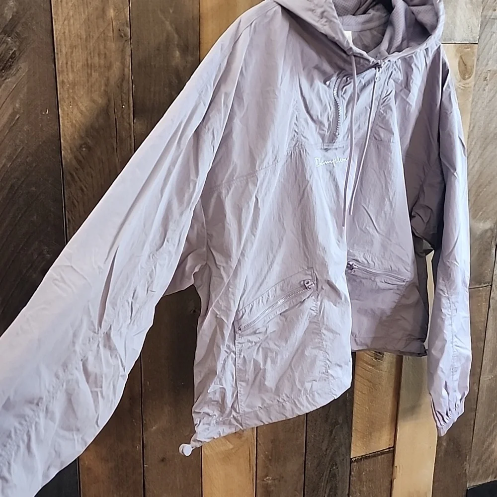 Champion Urban Outfitters  Hooded Anorak Jacket Purple Size SMALL - Picture 4 of 6